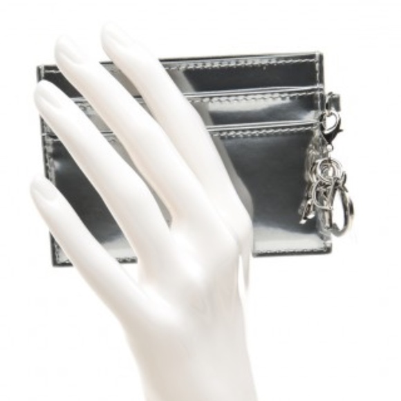 CHRISTIAN DIOR Metallic Cannage Leather Lady Dior Card Holder Silvery - Picture 10 of 11